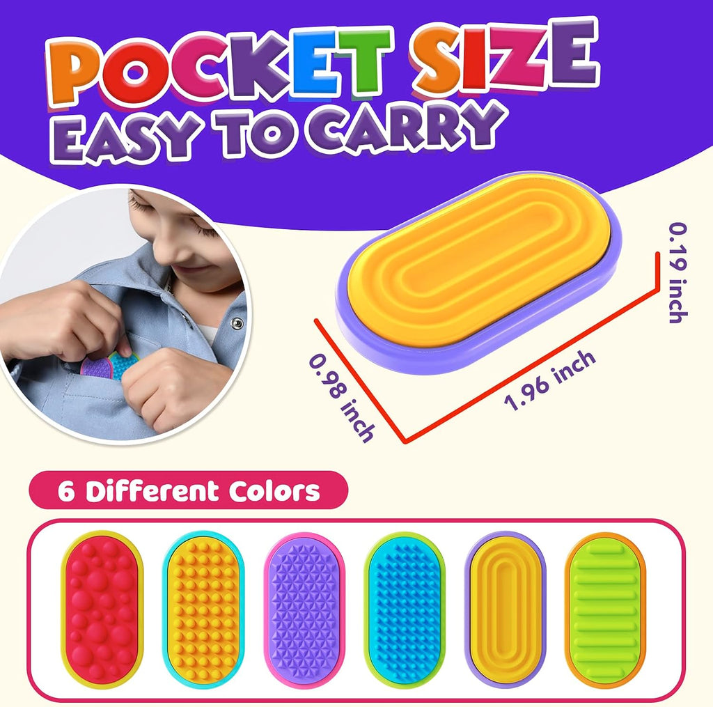 Sensory Fidget Magnet Toys for Kids: Silicone Magnetic Sliders Stress Fidgets for Autism, Stress Small Texture Fidget