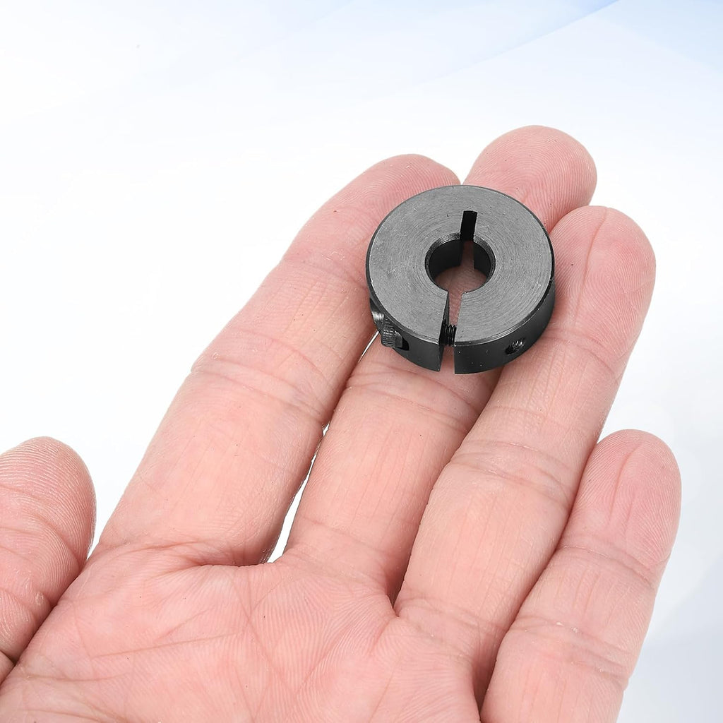 uxcell 4pcs Single Split Shaft Collar 8mm Carbon Steel Black Oxide