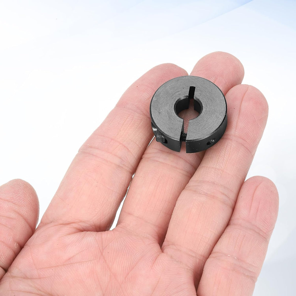 uxcell 4pcs Single Split Shaft Collar 8mm Carbon Steel Black Oxide