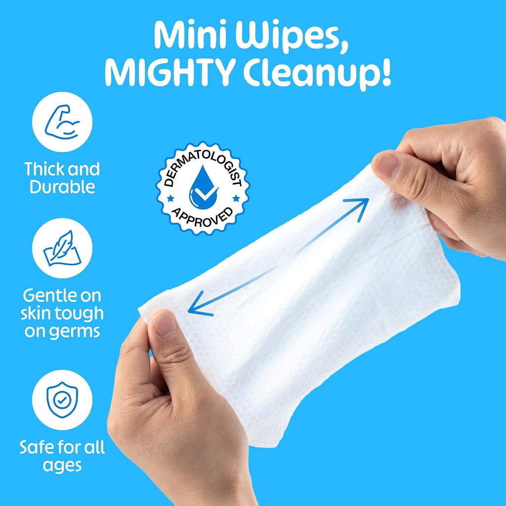 Hand Sanitizer Wipes 8 Pack (8 Count) - Fragrance Free Hand Sanitizer Travel Size - pH Balanced, Biodegradable On The