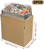 Insulated Shipping Boxes (2-Pack) with Foil Liner, Reusable & Foldable Paper Cold Shipping Container for Perishable