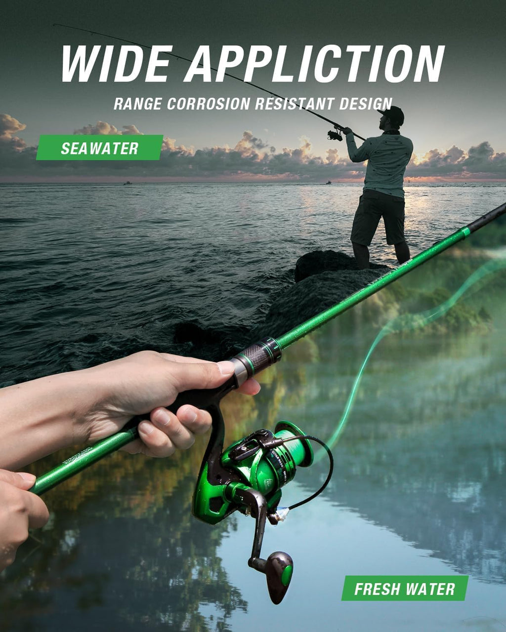 Telescopic Fishing Rod and Reel Combo,Spinning Travel Kit | Graphite Telescopic Fishing Rod,Collapsible Fishing Pole