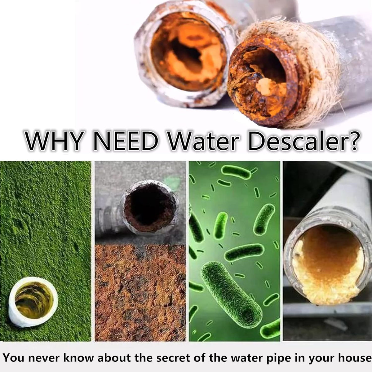 Electronic Water Descaler System, Salt-Free Whole House Water Conditioner
