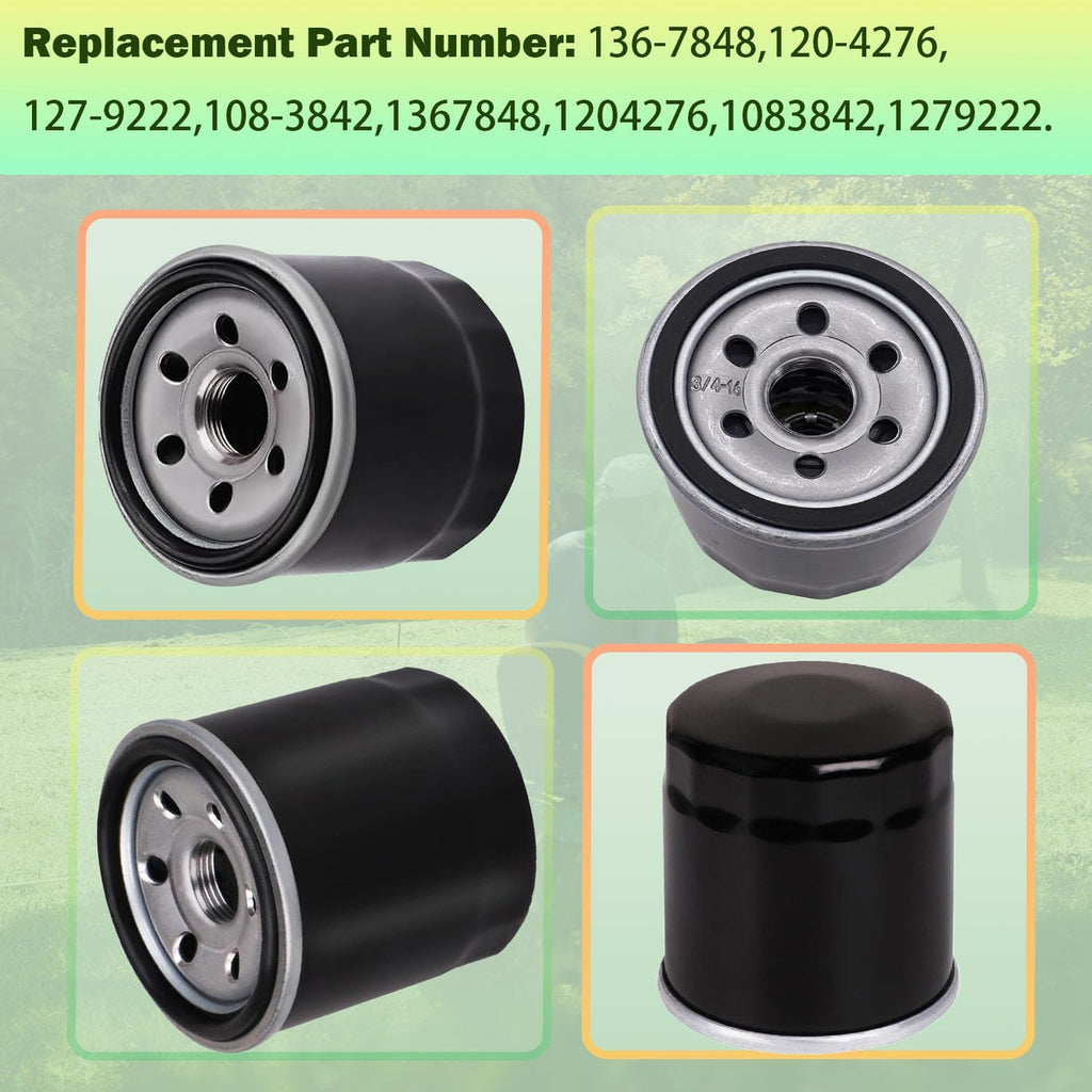 136-7848 Oil Filter for Toro V-Twin Engine Timecutter SS5000 ZS SW SS MX SWX HD Zero Turn Mower Replace 120-4276 127-9222 Oil Filter