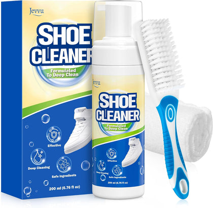 Shoe Cleaner, Sneaker Cleaner Kit with Brush and Towel, Deep Clean Shoe Cleaning Kit for White Shoes