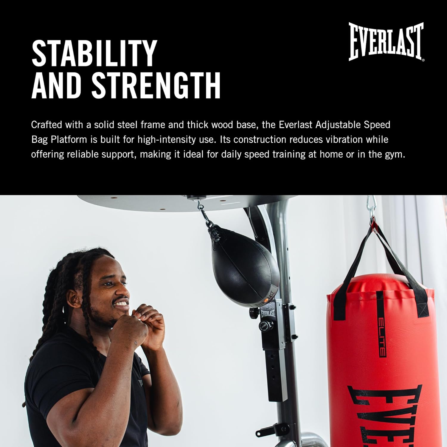 Adjustable Speed Bag Platform | Boxing, Heavy-Duty Mount, Training | Cardio, Not Included