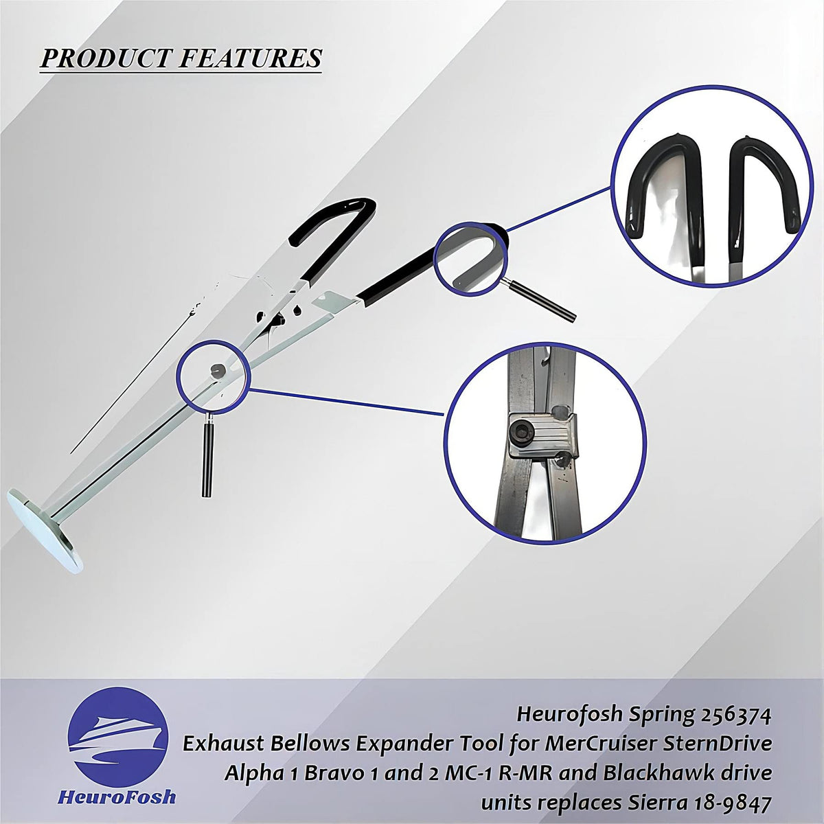 Heurofosh 45497A1 Exhaust Bellows Expander Tool for Mercury MerCruiser