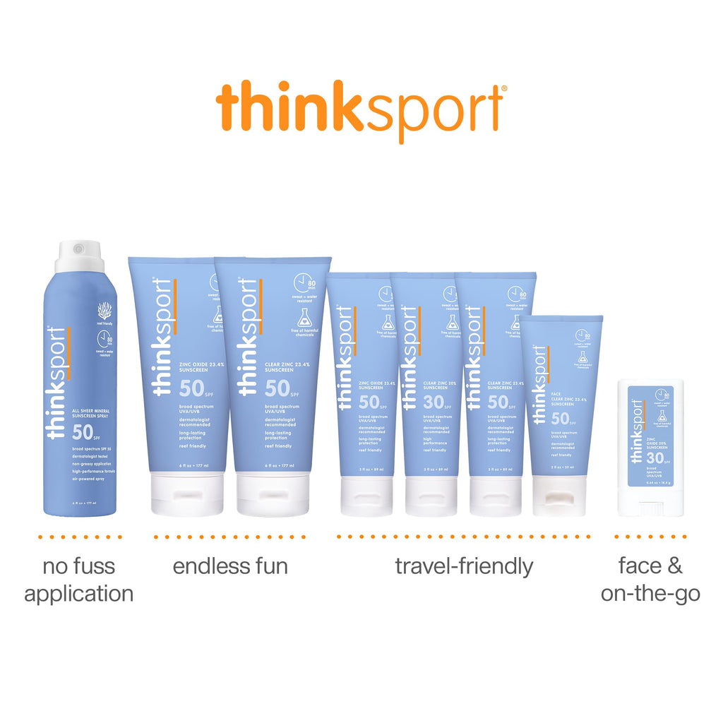 sport Mineral Sunscreen SPF 50+ Zinc Oxide, Water Resistant, 6 Fl Oz