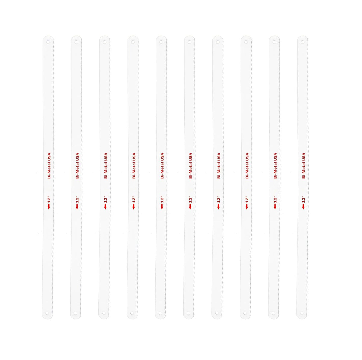 Drill America 12" X 18TPI Bimetal Hacksaw Blade (Pack 10)