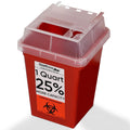Sharps Container for Home Use and Professional 1 Quart, Biohazard Needle and Syringe Disposal, Small Portable