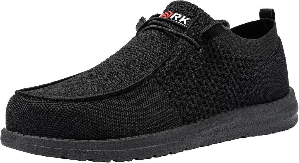 Slip On Steel Toe Shoes Men Loafers Work Safety Tennis Sneakers | Lightweight, Comfortable, Walking, Wide, Hands
