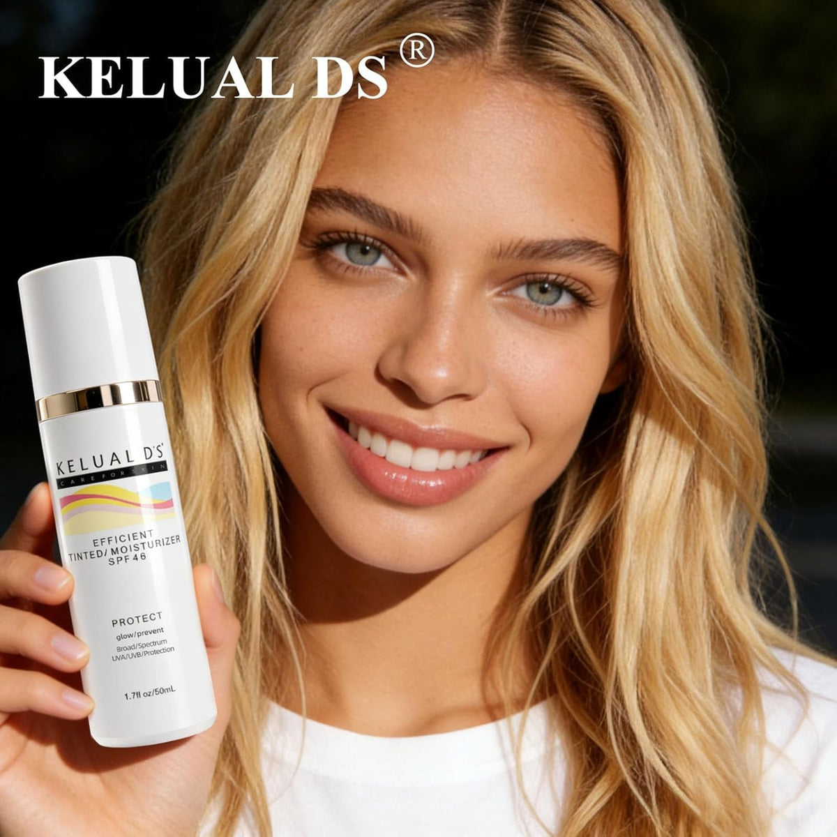 Tinted Moisturizer,Anti-Aging Tinted Face Moisturizer SPF 46 | Broad Spectrum SPF Protection, Hydrating Dewy