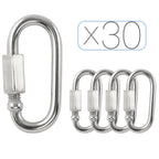 M3.5 Stainless Steel Quick Link Chain Connector - 170lb Capacity - 30pcs