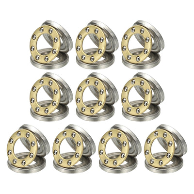 PATIKIL Thrust Ball Bearings 5x11x4.5 mm, 10 Pcs Chrome Steel Miniature Single Row Roller Miniature Ball Bearings for Conveyor Systems Machine Tools, Silver