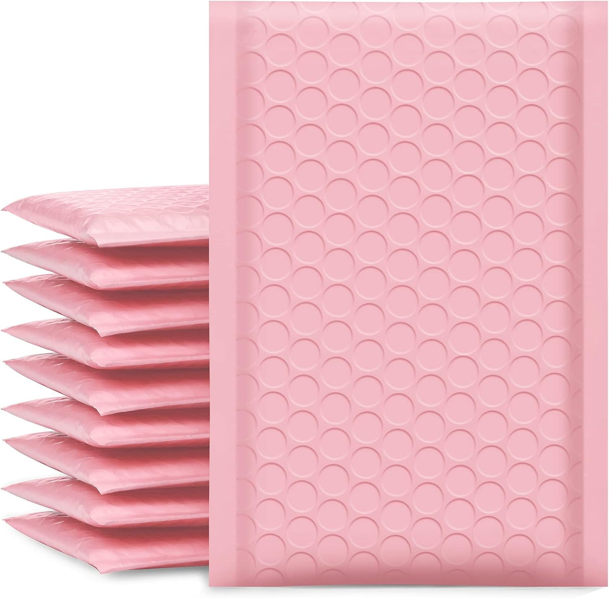 Bubble Mailers 4x8" Light Pink 50 Pack Usable Size 4x7" Shipping Bags