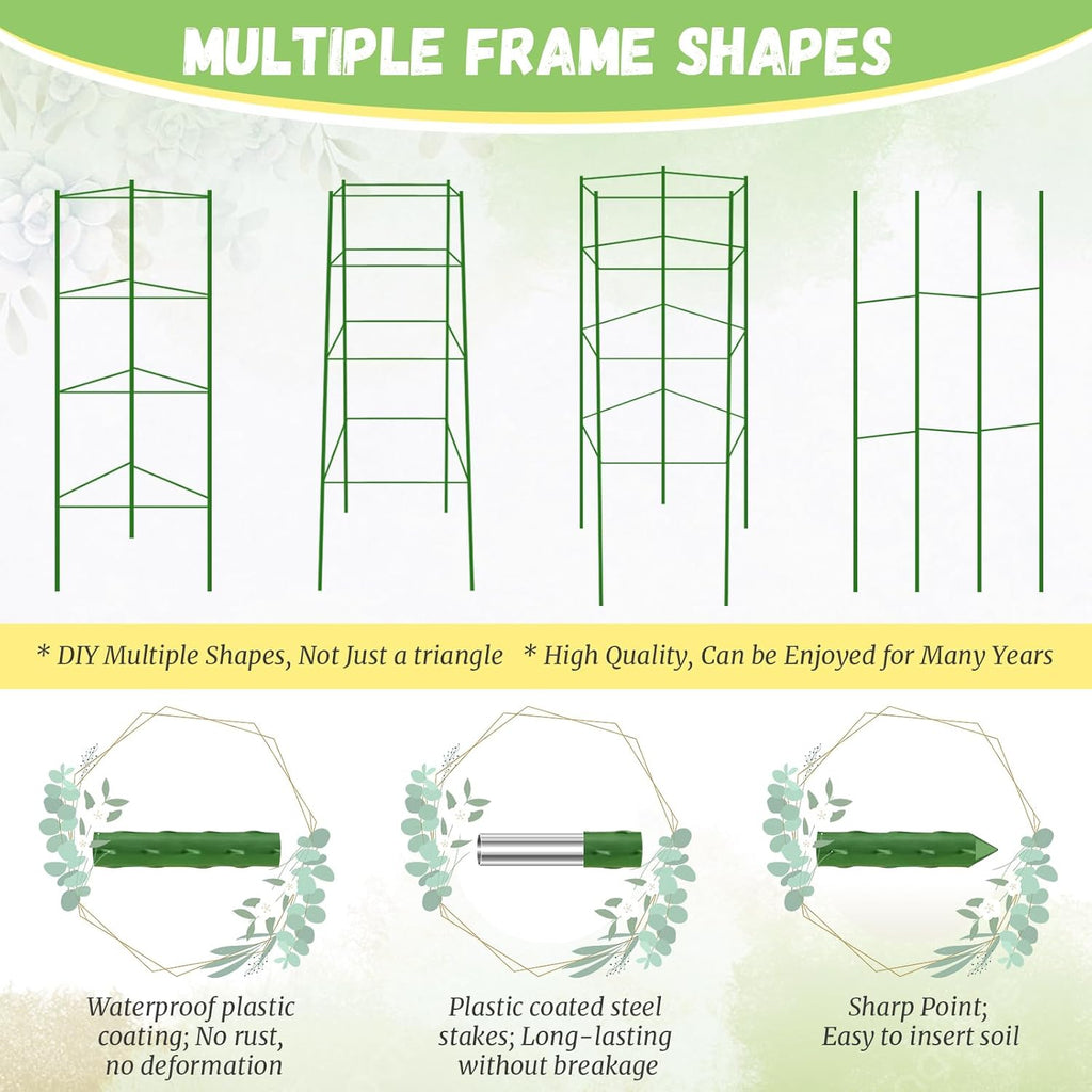 6-Pack Tomato Cage for Garden Plant Support- Up to 48inch Garden Stakes Tomato Cage, Tomato Trellis for Potted