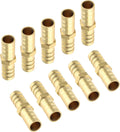 Piutouyar 10Pcs Brass Hose Barb Fitting, 3/8" x 3/8" Hose ID