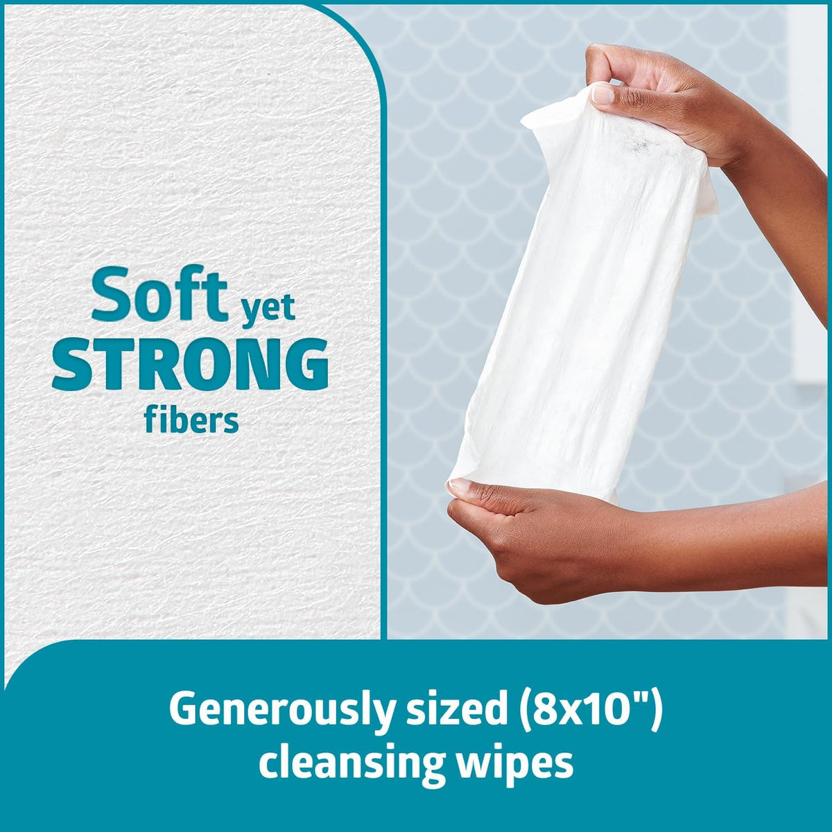 ReadyFlush SELECT Flushable Wipes, 576 Wipes (48 Wipes, 12 Packs), Unscented, Biodegradable Flushable Incontinence