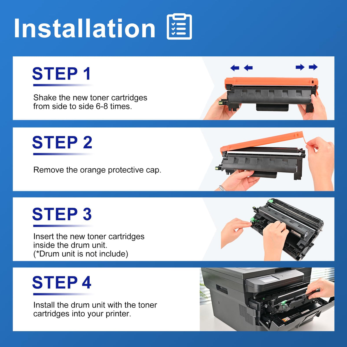 TN830XL Black Compatible Toner Cartridge Replacement for Brother, 2 Pack