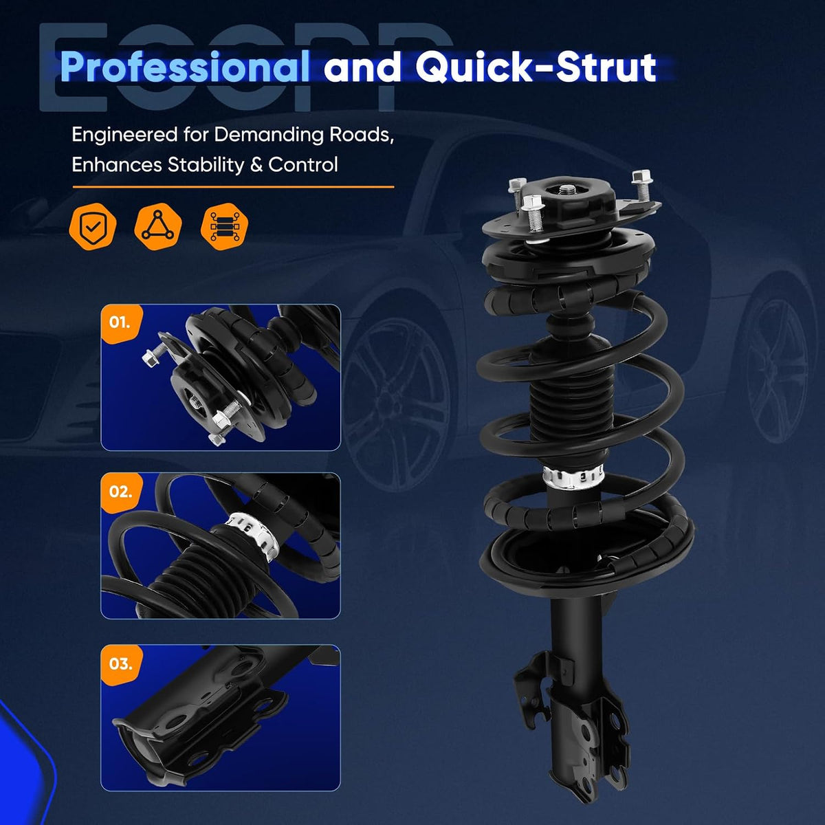 ECCPP Front Strut coil Spring for Lexus ES300 for Toyota Camry 2002-2003
