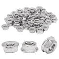 Bonsicoky 5/16-18 Serrated Flange Nuts, 50 Pack, Silver