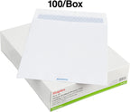 10x13 Security-Tinted White EasyClose Catalog Envelopes, 100 Pack
