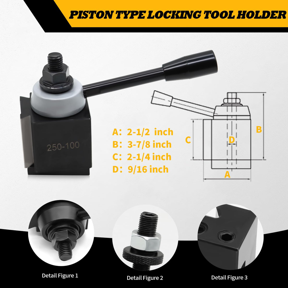 Jecoupoon AXA Quick Change Tool Post Set 6"-12" Lathe Swing 250-100