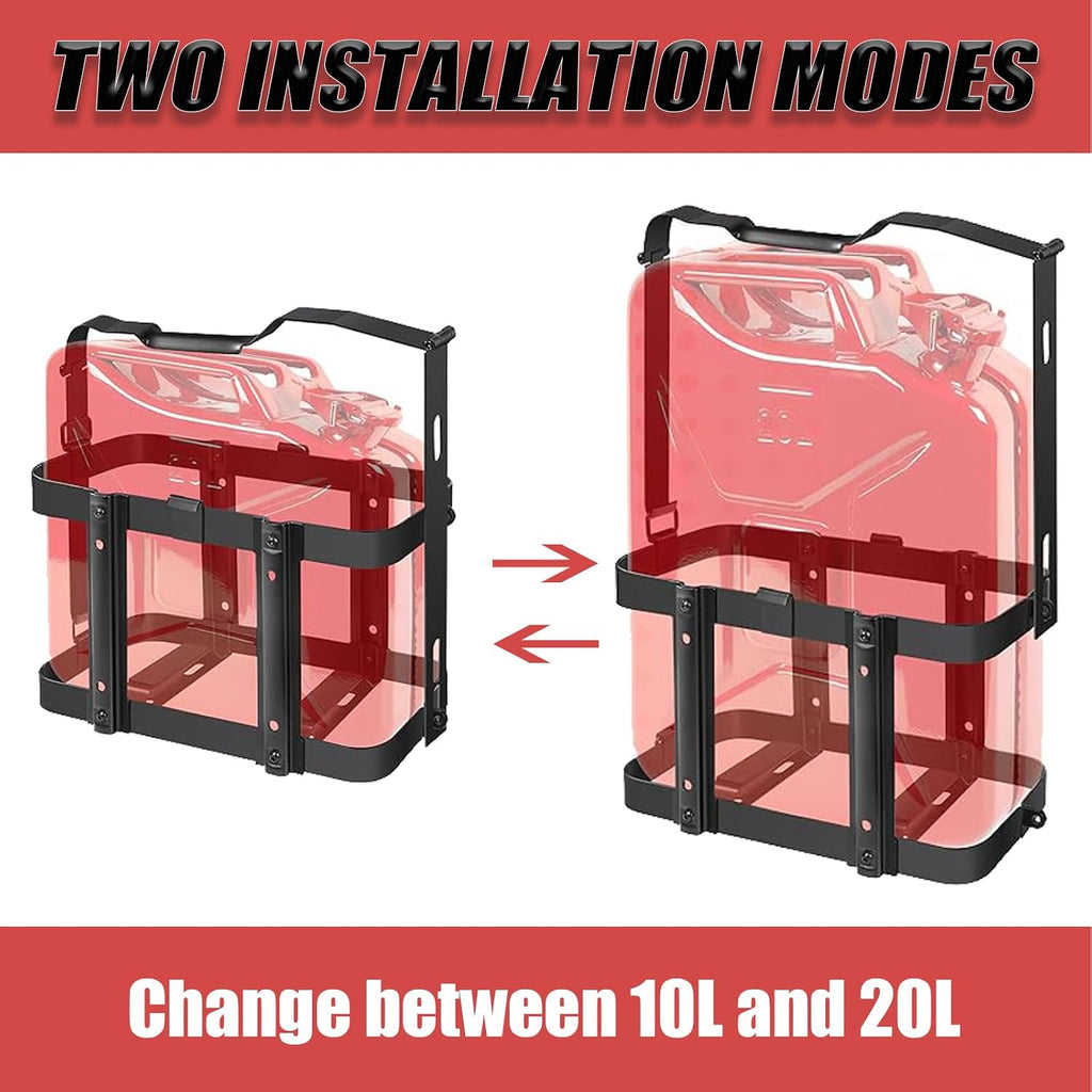 Detachable Jerry Can Mount Holder for 5 Gallon 20L Gas Can | Quick‑release detachable design, sturdy rack for
