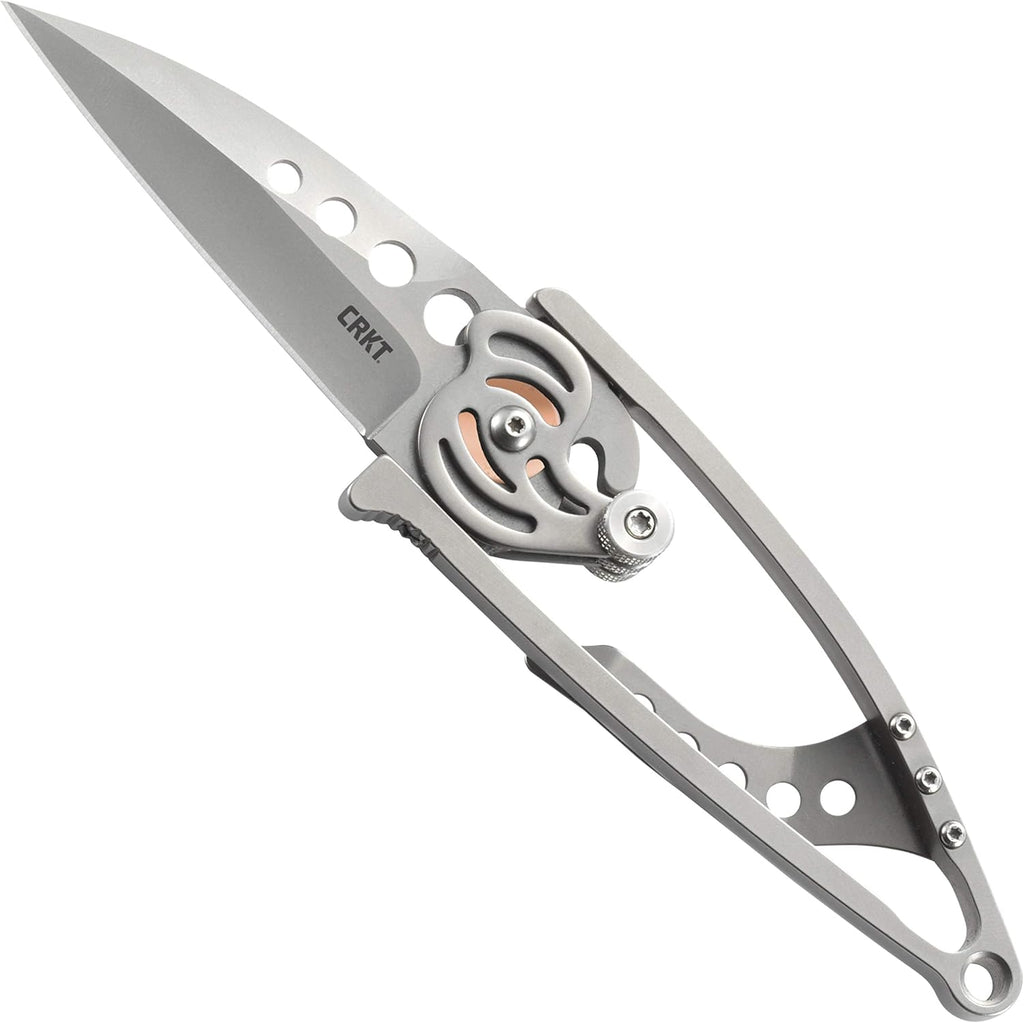 Snap Lock Everyday Carry EDC Pocket Folding Knife with Snap Lock: Stainless Steel Plain Edge Blade, Stainless Steel
