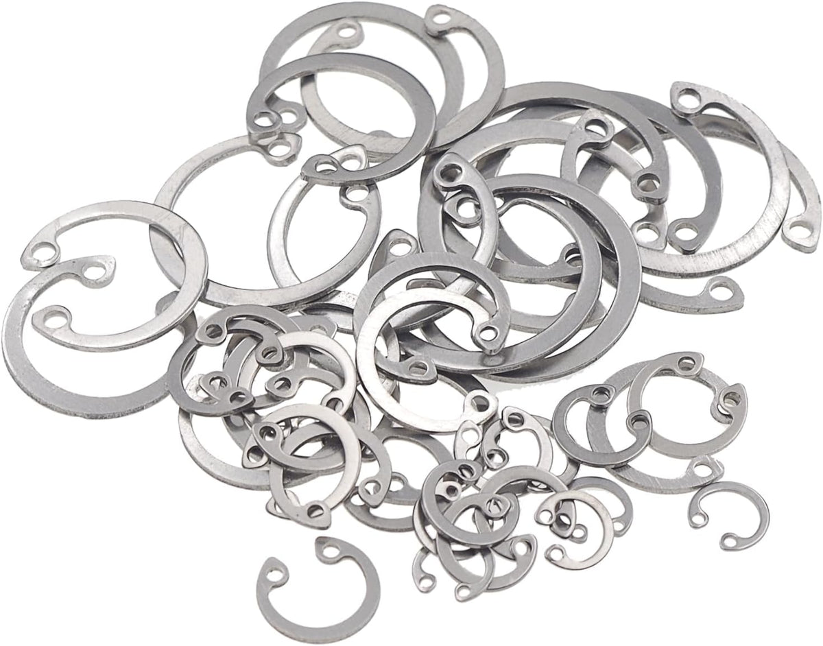 200PCS 8-26mm 304 Stainless Steel Metric Internal Snap Ring Kit