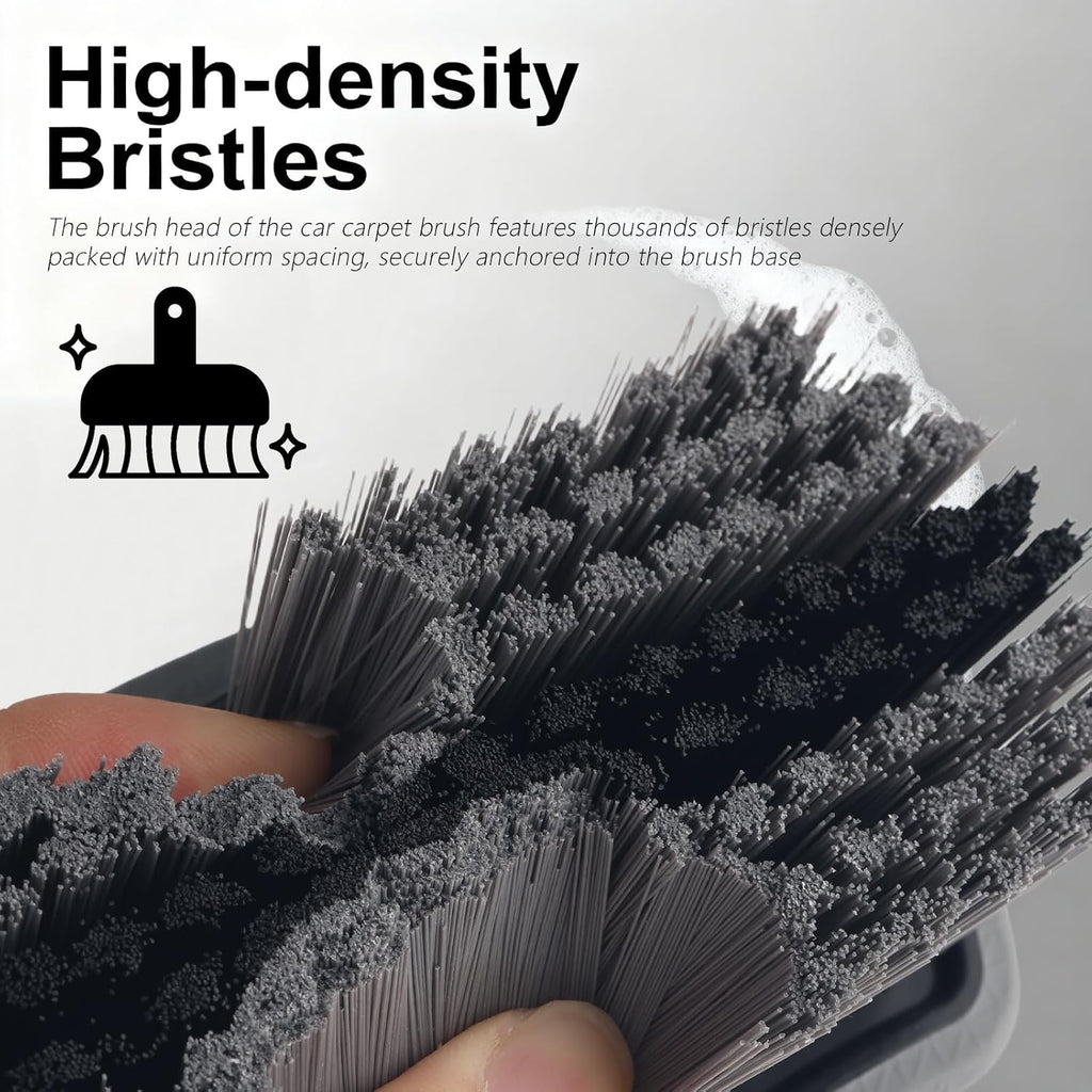 2026 New Car Upholstery Brush for Cleaning,Portable Car Carpet Brush with Dense Bristle & Non-Slip