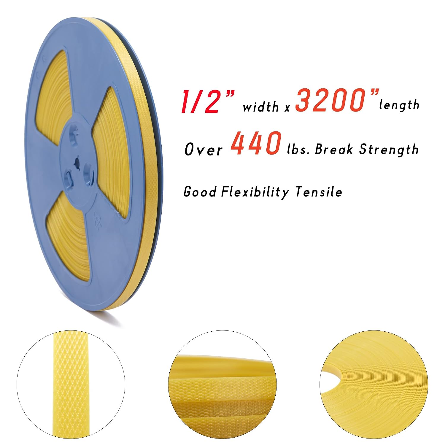 Banding Strapping Kit - Pallet Packaging Strapping Tool with Sealer Tools, 328' Length x 1/2" Wide, 100 Metal Seals