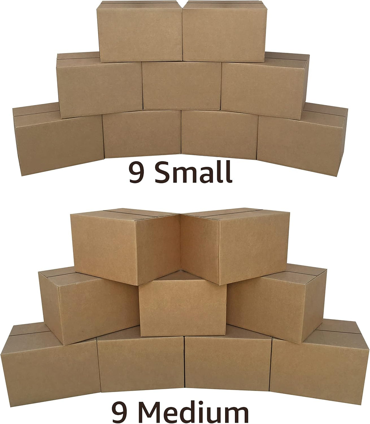 Basic Moving Boxes Kit #1, 1 to 2 Bedroom Kit, 18 Boxes