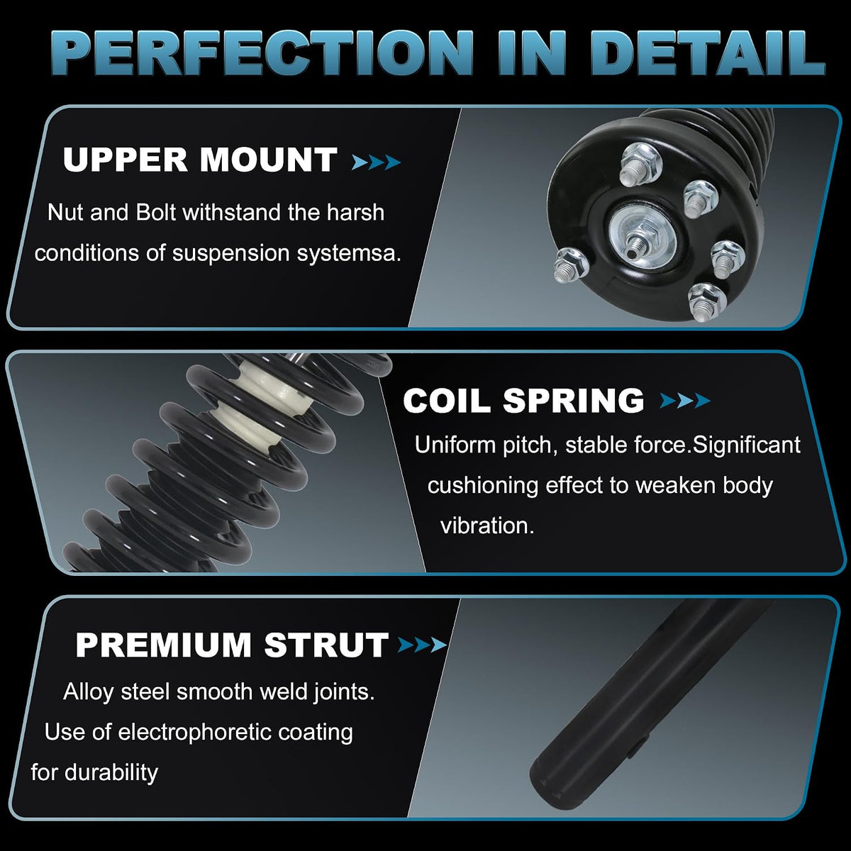 172123 Front Struts Assembly Compatible with 2003-2007 Honda Accord