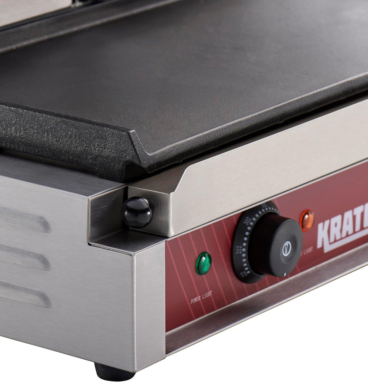 Commercial Electric Panini Sandwich Grill with Smooth Plates