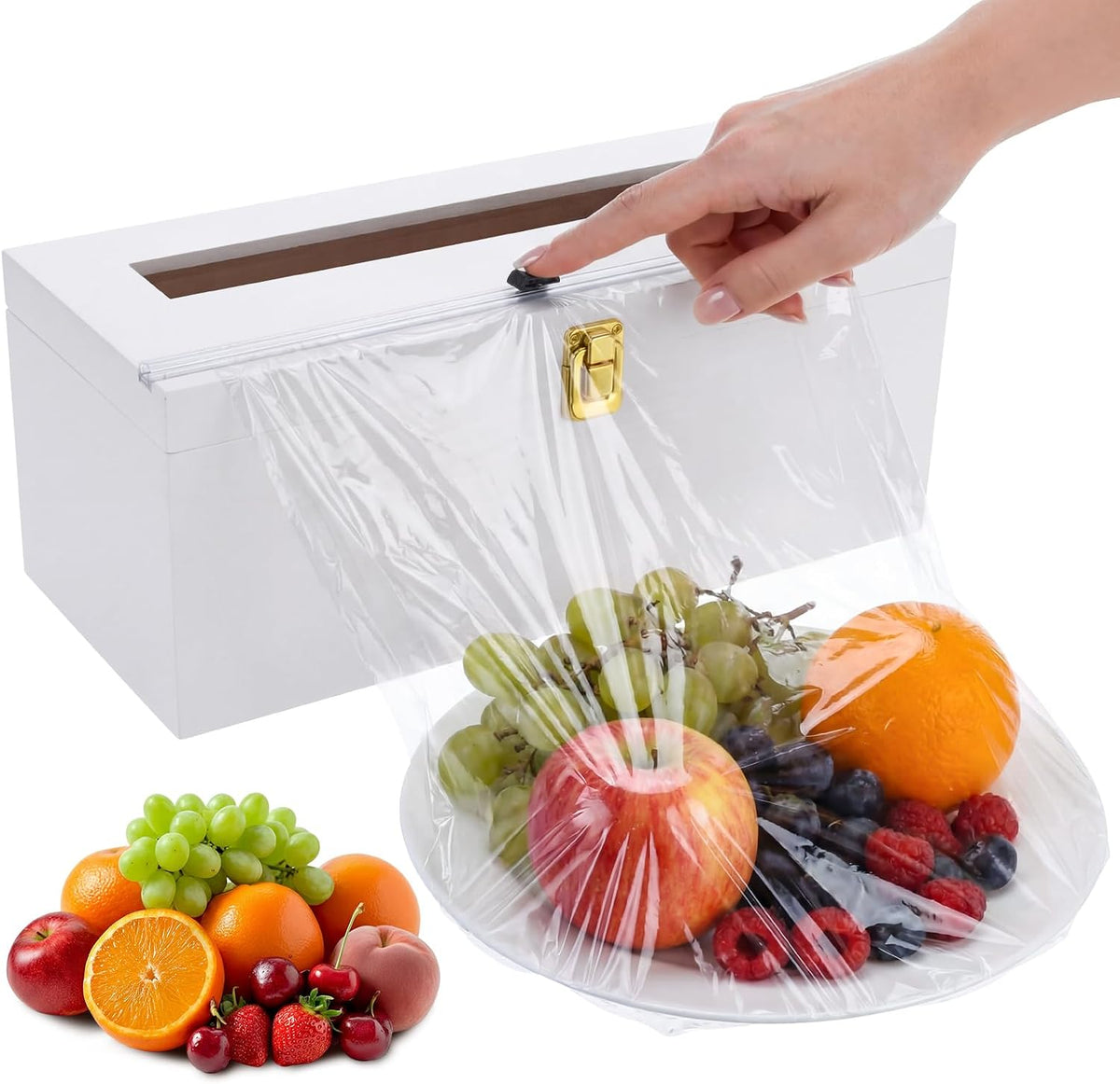 12 Inch Commercial Plastic Wrap Dispenser with Cutter & Roller