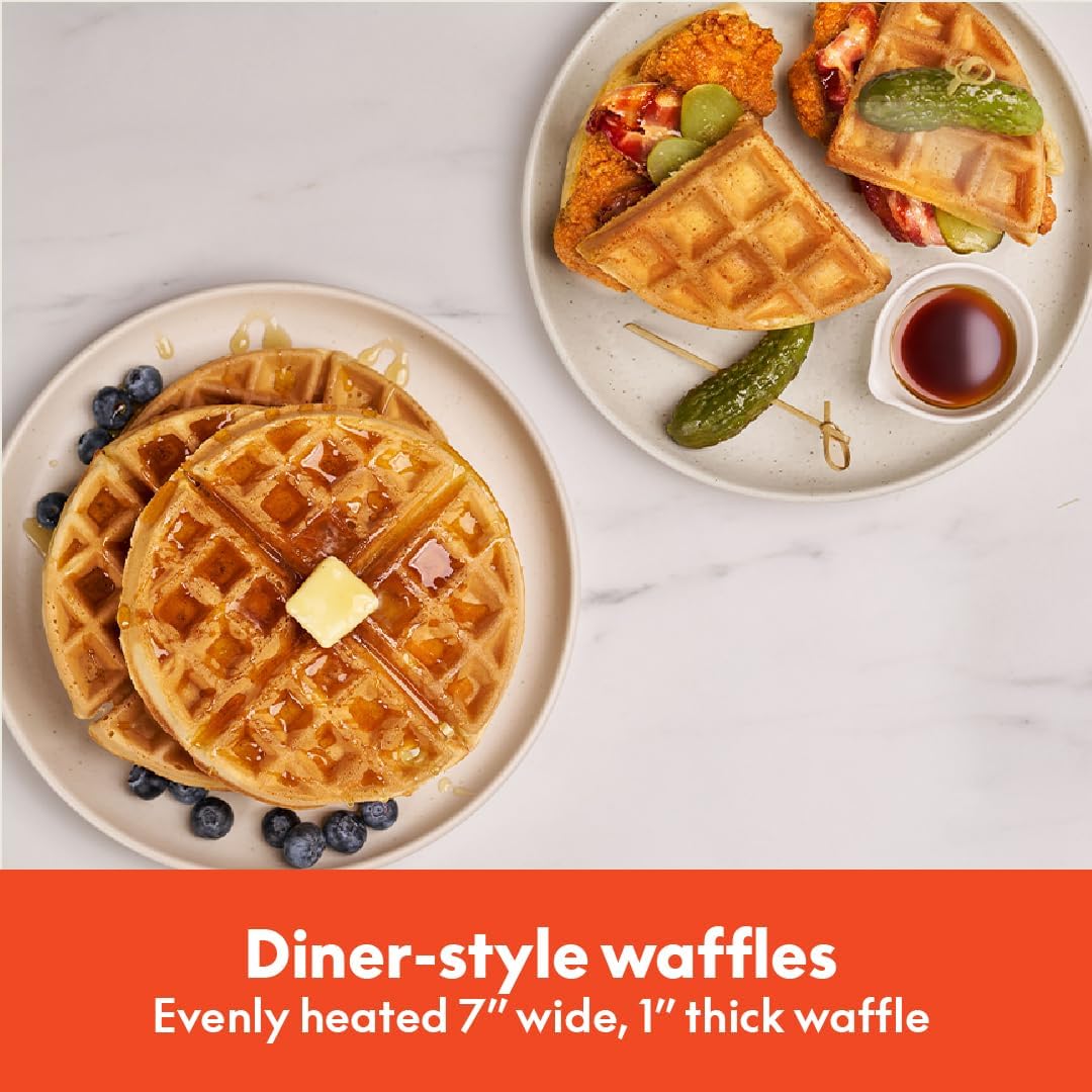 Fits-Anywhere Flip-n-Store Non-Toxic Belgian Waffle Maker, Blossom
