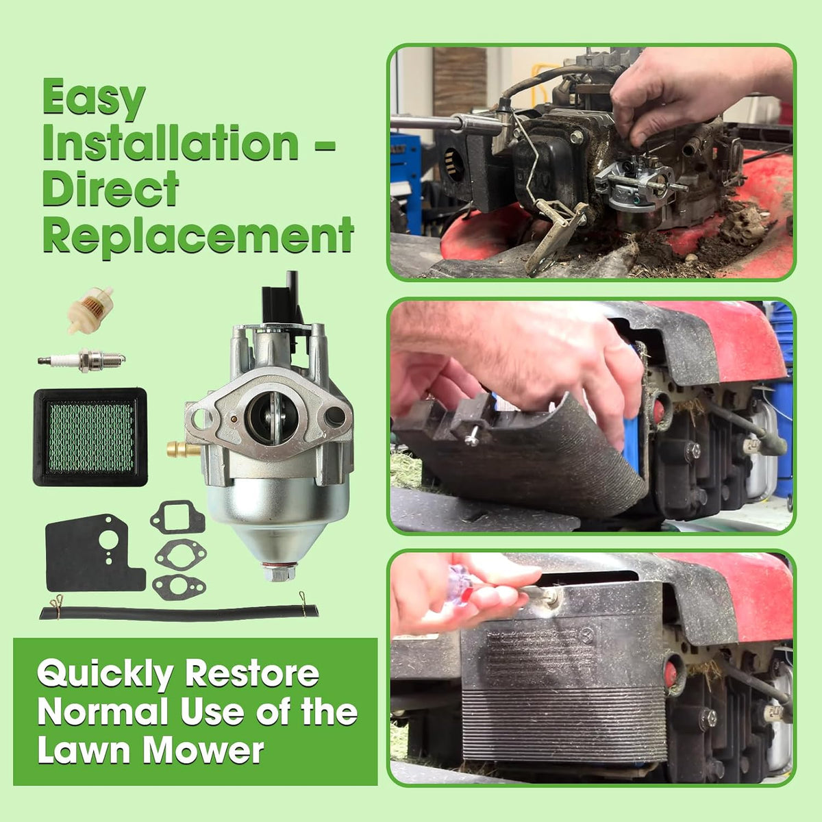 Carburetor Kit Fit for Craftsman M250 Lawn Mower Honda 160cc Engine