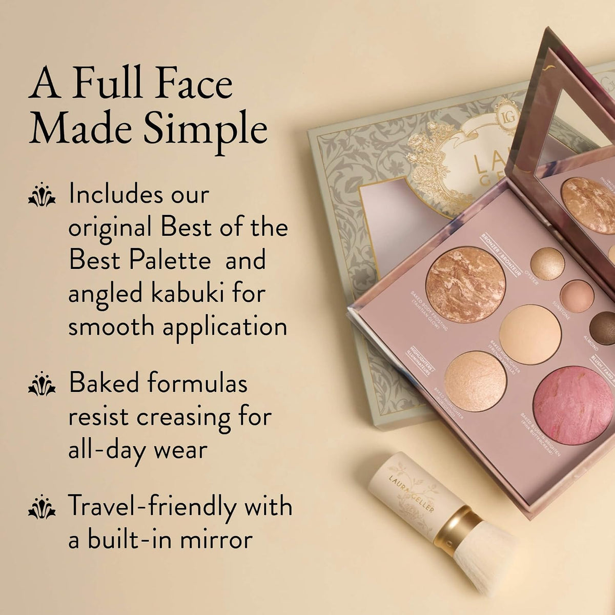 LAURA GELLER The Timeless Touch Kit | Amazon Exclusive - Giftable Makeup Set with All-in-One Face Palette +