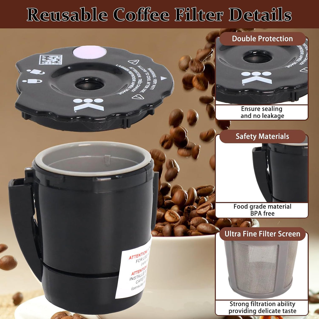 K250 Reusable Coffee Filter Compatible with Keurigg My K-Cup 2.0 1.0 | 3 Pack Refillable Ground Coffee Filter Fits