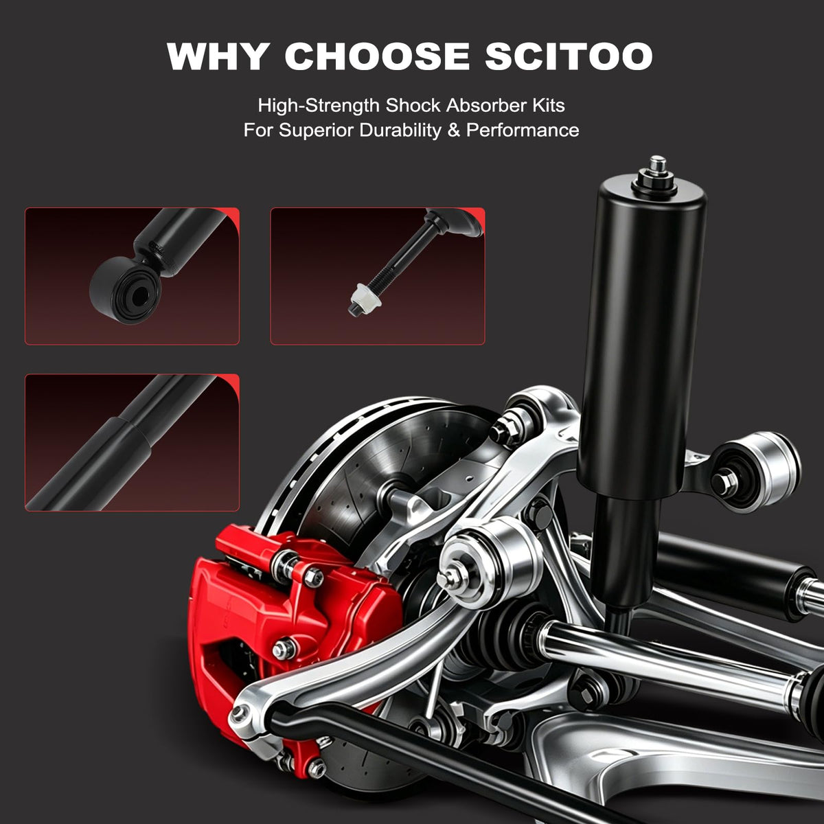 SCITOO 2pcs Rear Shock Absorbers Replace for Saab 9-3,for Saab 9-3X