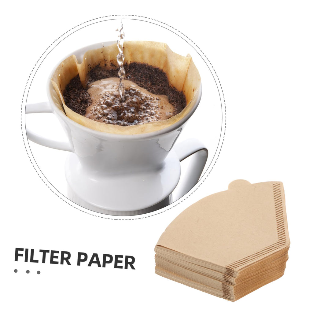 100Pcs Disposable Coffee Filter Paper, Cone Shape for Single Cup Brewer