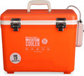 Live Bait Cooler Box with 2nd Gen 2-Speed Aerator Pump - Portable Fishing Station & Minnow Bucket for Shrimp & Other