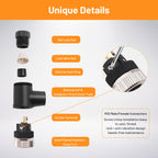 M12 Aviation Connector,4pcs 5-Pin Female Right Angle Socket Panel A Code Field Wireable IP67 Waterproof Industrial Circular Connector