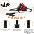 ZDRU 3Pcs Universal Vacuum Hose Adapter Kit, Multi-Size Adapters