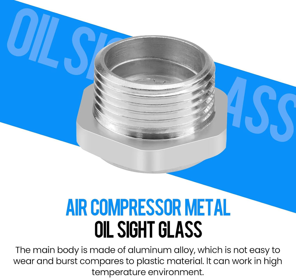 SDTC Tech 3/4" NPT Air Compressor Oil Sight Glass Male Thread