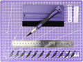 Exacto Knife Set Utility Craft Precision Hobby Knife Tool with Cutting Mat,6 inch Vinyl Squeegee, Steel Ruler, for