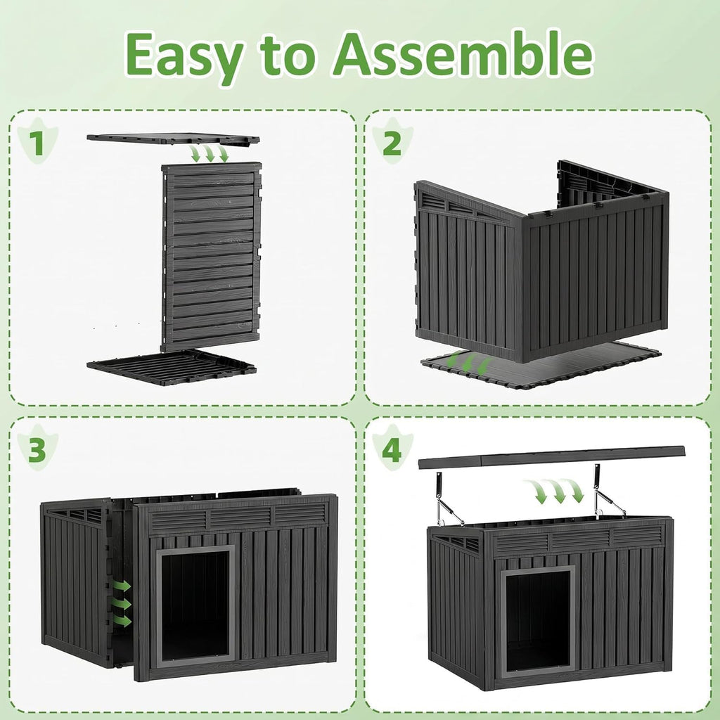 Outdoor Duck Chicken House, Black