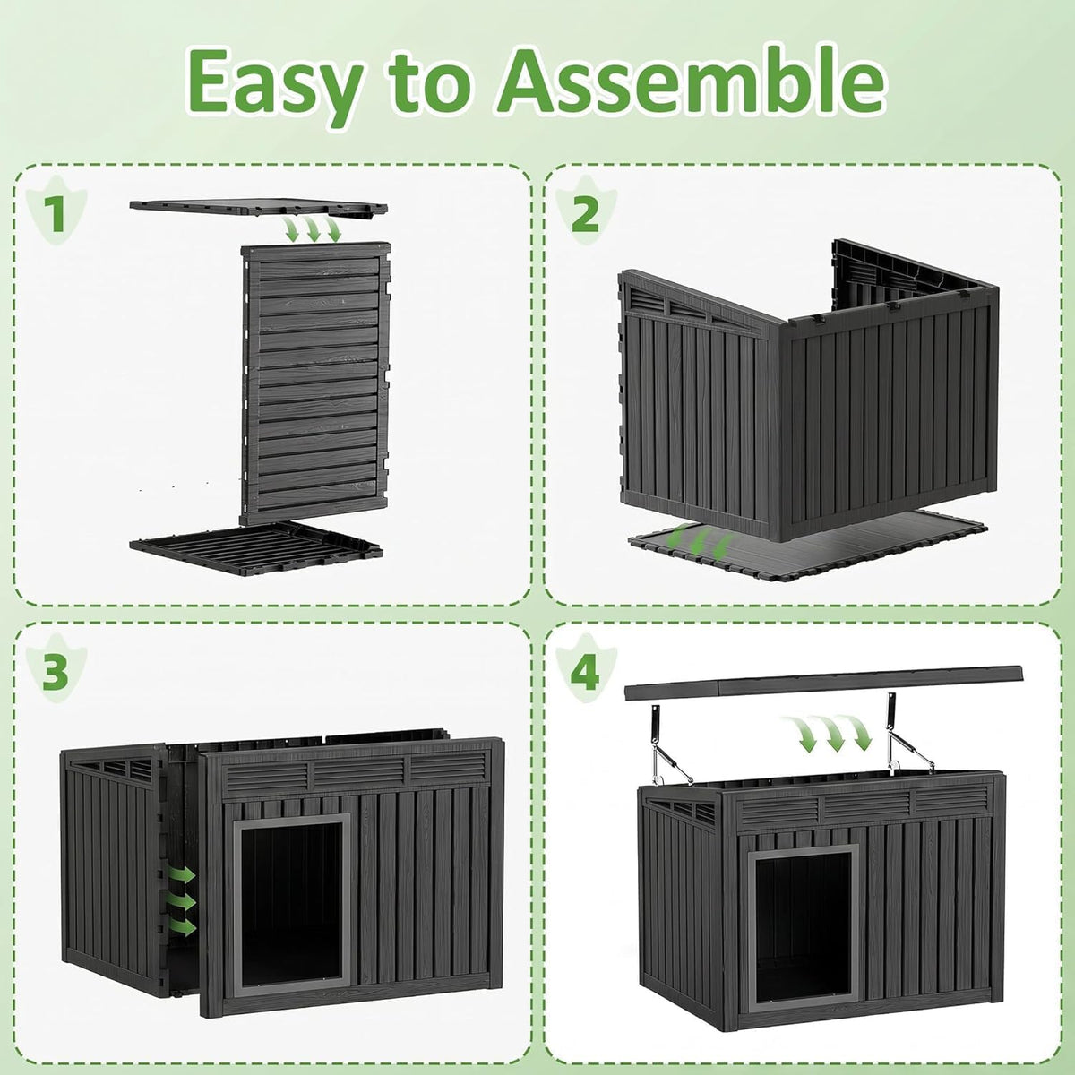Outdoor Duck Chicken House, Black