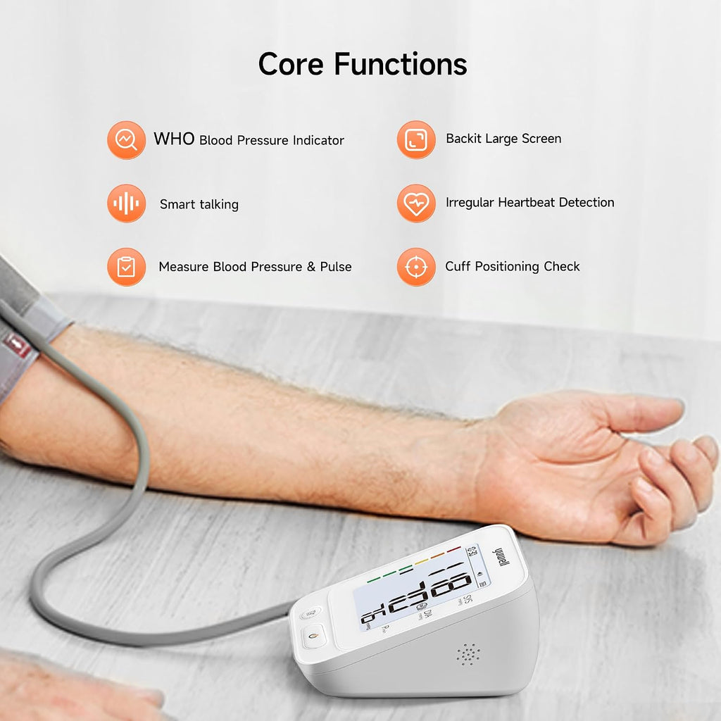 Blood Pressure Monitor, Large Upper Arm Blood Pressure Cuff, Digital Blood Pressure Machine for Home Use, Large